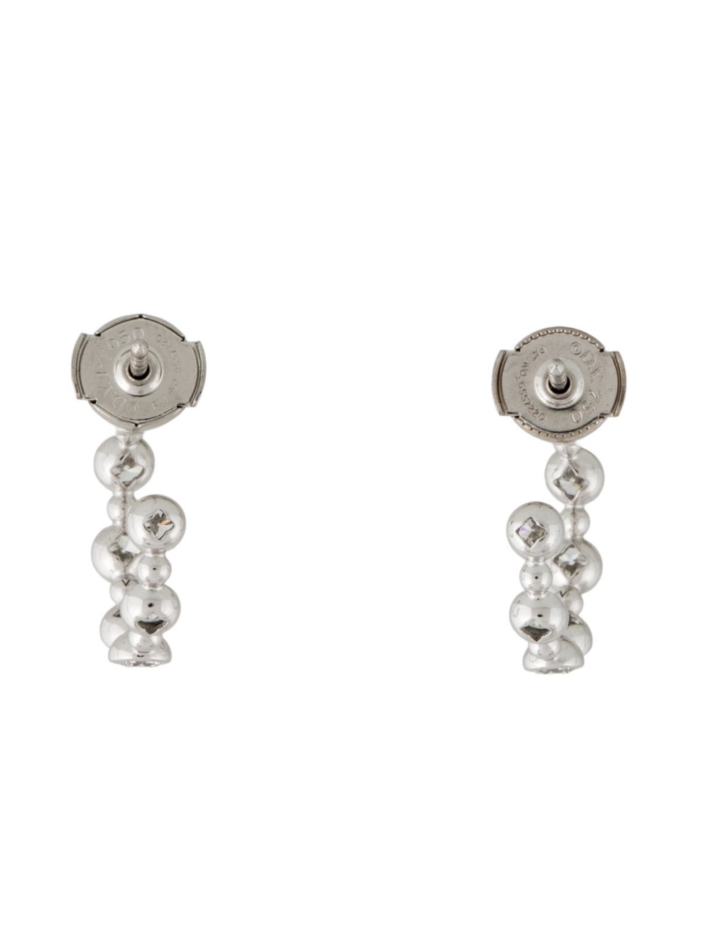 EUC David Yurman White Gold and Platinum Diamond Earrings - Picture 4 of 17